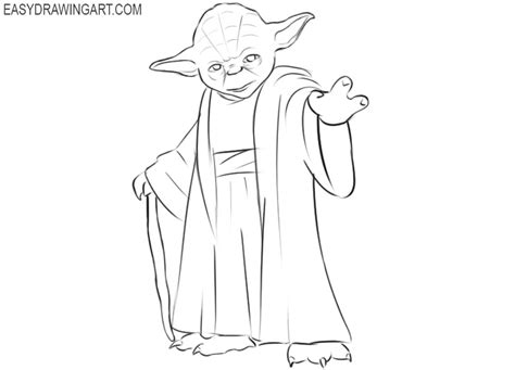 How To Draw Yoda Easy Drawing Art