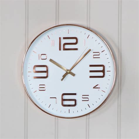 Round Copper Embossed Wall Clock