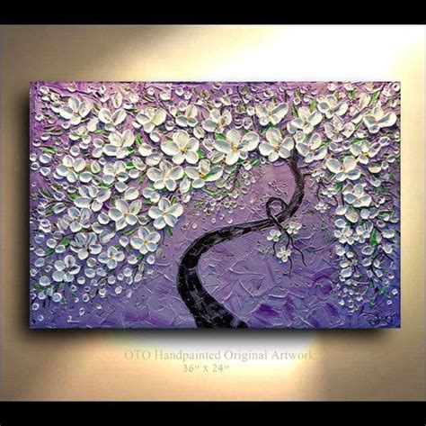 Original Painting 24x36 Purple White Green By Tjenkinsarts On Etsy
