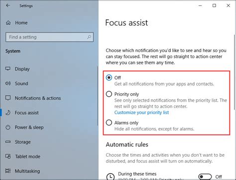 Whats Focus Assist In Windows 10 See The Guide To Learn It MiniTool