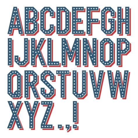 Amerikanisches Alphabet Mit Usa Kennzeichnen Farben Und Spielen Formen