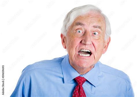 Angry Old Man Stock Photo Jestine Sauer