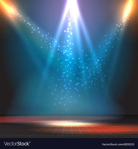 Show Or Dance Floor Vector Background With Spotlights Party Or Concert