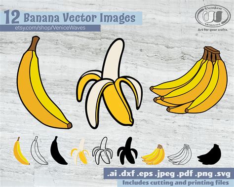Banana Clipart Svg Cut File Banana Svg Fruits Svg Peeled Etsy My XXX