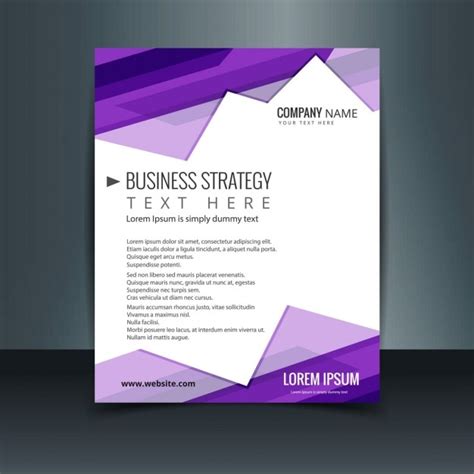 free vector purple business brochure template