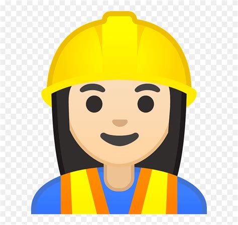Woman Construction Worker Emoji Clipart Work Emoji Png Transparent