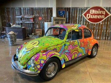 Wrapped Hippie Volkswagen Beetle With 72174 Miles Available Now For