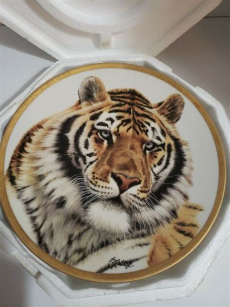 siberian tigers collector plate by lenox 1994 limited edition gold trim ebay
