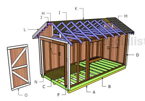 8x16 Shed Plans Howtospecialist How To Build Step By Step Diy Plans