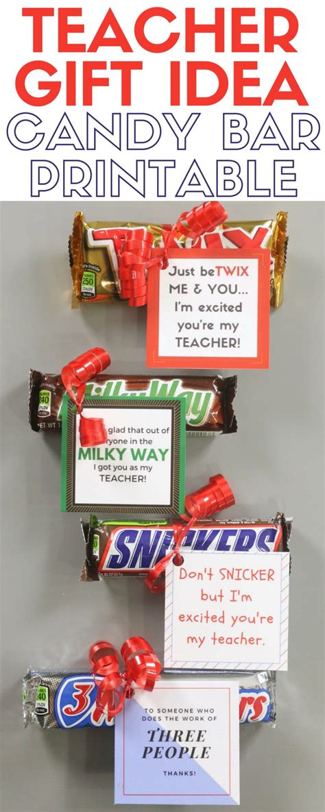 Pencil toppers as teachers day gift ideas. How to Make a Printable Candy Bar Wrapper Teacher Gift ...