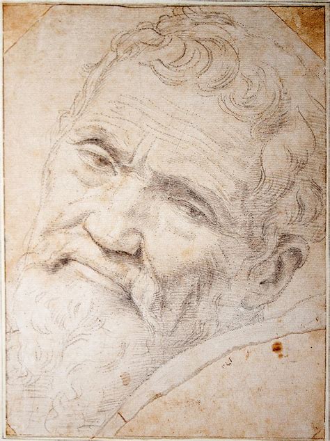 Portrait Of Michelangelo Buonarroti Drawing By Daniele Da