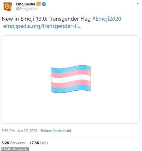 Transgender Flag Among New Emoji Approved For 2020 Daily Mail Online