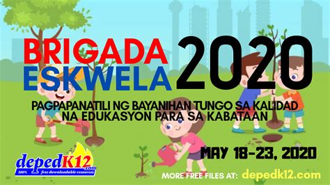 2020 Brigada Eskwela Program Implementing Guidelines Depedtambayanph