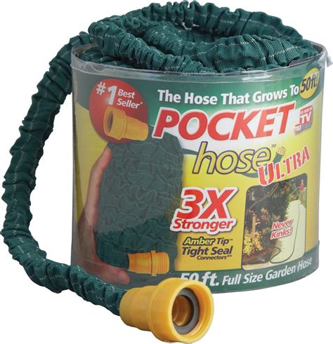 Unlike your old garden hose, pocket hose silver bullet can store easily on your shelf or in a drawer. Pocket Hose Ultra 5/8 in. Dia x 50 ft. Expanding Garden ...