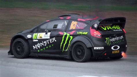 Ford Fiesta Rs Wrc Tribute With Pure Sounds Burnouts Flames More