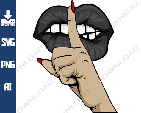 Sexy Lips Shhh Shut Up Finger Svg Files For Cricut Free Svg Etsy