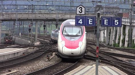 White High Speed Tilting Train To Basel Sbb Youtube