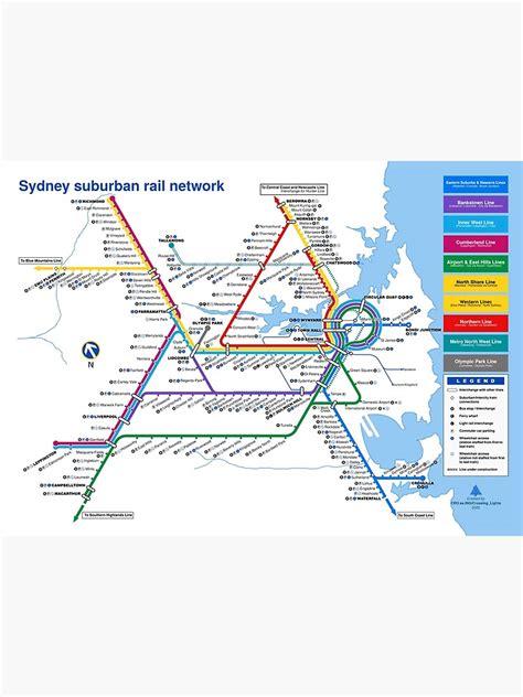 Sydney Suburban Railway Diagram 2021 2000 Colours Photographic