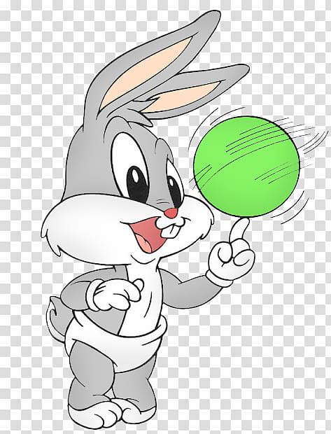 Looney Toons Baby Bugs Bunny Kid Spinning Ball On Finger Transparent