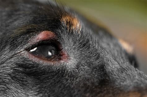 Close Up Of Redness And Bump In The Eye Of A Dog Conjunctivitis Eyes Of