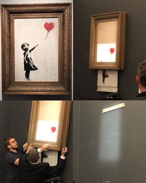 13m Banksy Artwork Self Destructs At Auction