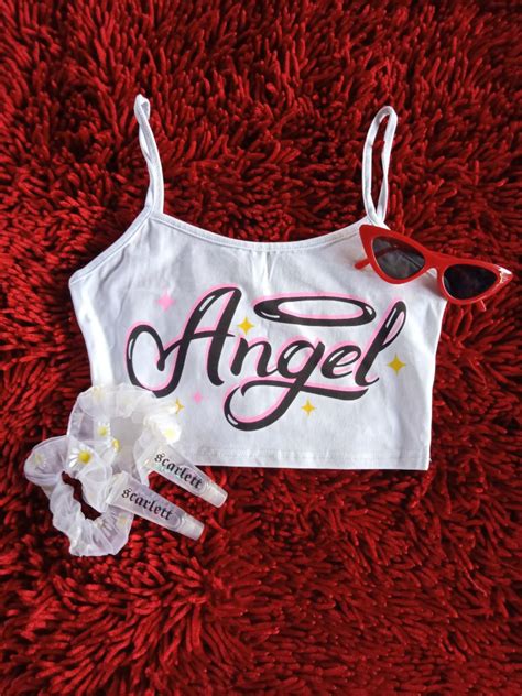 Aesthetic Baddie Angel Top Womens Fashion Tops Others Tops On Carousell