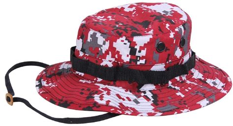 Blue Or Red Digital Camouflage Boonie Hat Rothco Digi Camo Bucket
