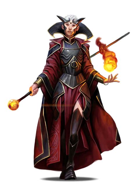 Female Human Fire Wizard Or Sorcerer Pathfinder PFRPG DND D D D20