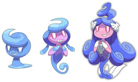 Fakemon Pudde Water And Aquary Water Fairy And Merquarell Water Fairy Fairy Type