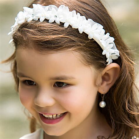 Babymoon headbands flowers soft hairbands for baby girl. White Flower Girl Headbands Wedding Hair Accessories For ...