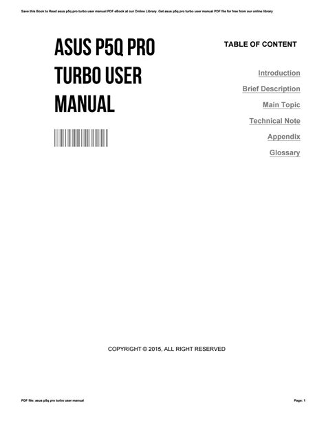 Asus P5q Pro Turbo User Manual By Wilfredolymon2316 Issuu