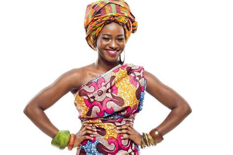 Beautiful African Fashion Modesl In Traditional Dress Stock Image