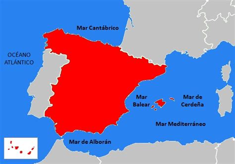 Mapa De España Mares Mapa De Rios