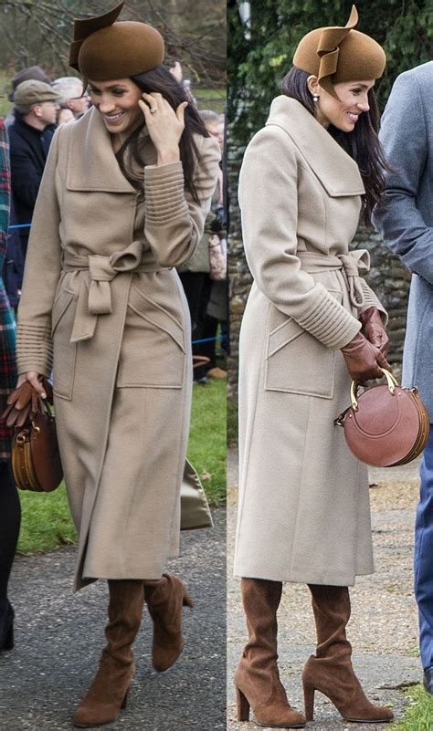 Meghan Markle Wearing A Sentaler Coat A Club Monaco Dress A Philip