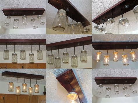 5 Pendant Mason Jar Chandelier Kitchen Lighting By Hwy210furniture