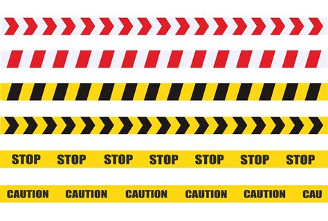 Warning Tape Official Crime And Danger Tapes Vector Illustration