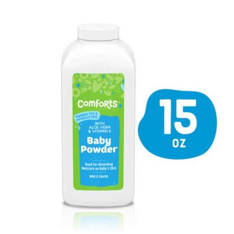 Comforts Pure Cornstarch Baby Powder With Aloe Vera And Vitamin E 15 Oz