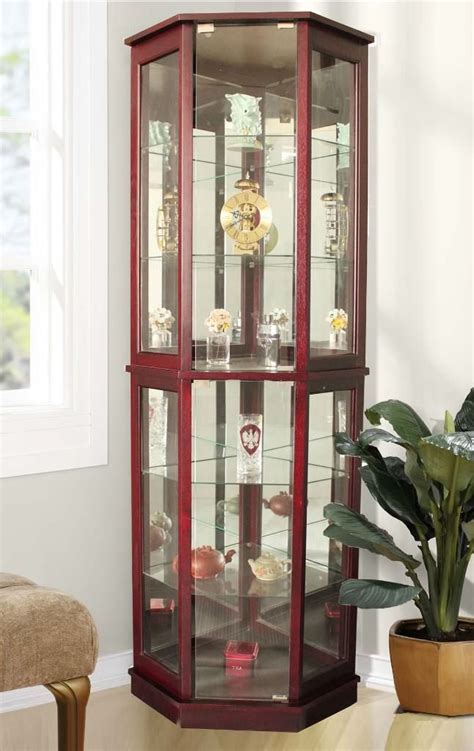 The Most Beautiful Lighted Curio Corner Cabinet For House Decoration In 2020 Glass Curio