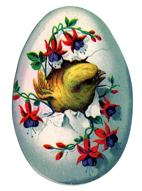 Victorian Easter Clip Art 2 Egg Shaped Cards The