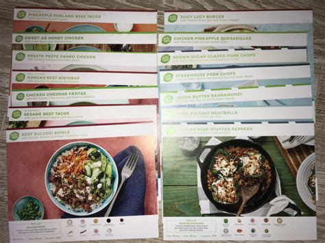 3 Lot Of 14 Laminated Hello Fresh Recipe Cards Dinner Meal Supper Food