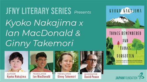 Jfny Literary Series Episode 6 Kyoko Nakajima X Ian Macdonald And Ginny Takemori Youtube