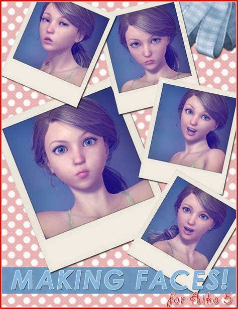 Making Faces For Aiko 5 Daz 3d