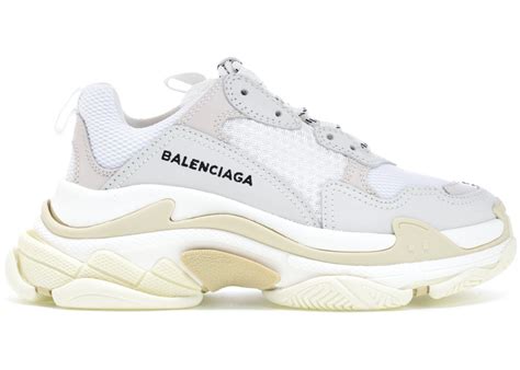 Balenciaga triple s trainer white navy purple. Balenciaga Triple S White (W) (2018 Reissue) - 520145 ...
