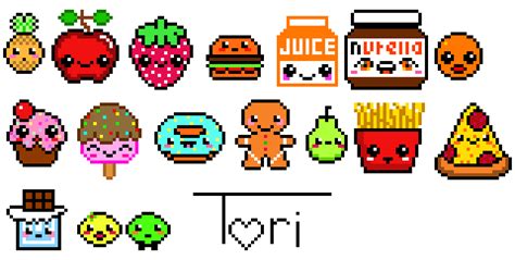 Tuto facile youtube regarding dessin a carr. Pixel Art Nourriture Kawaii Facile - Gamboahinestrosa