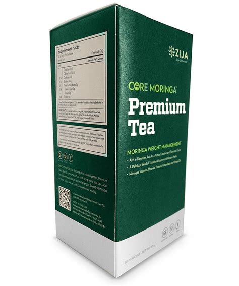 Zija Core Moringa Premium Weight Management Tea 30 Packets Drakes