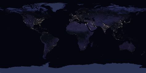 New Global Map Of Earth At Night Human World ⋆ America Speaks Ink