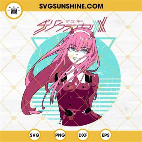 Zero Two Svg Darling In The Franxx Svg Anime Japanese Svg Png Dxf Eps