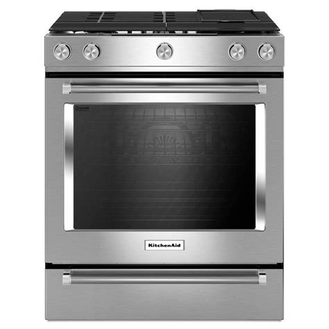 Shop Kitchenaid 5 Burner Self Cleaning Convection Single Oven Dual Fuel