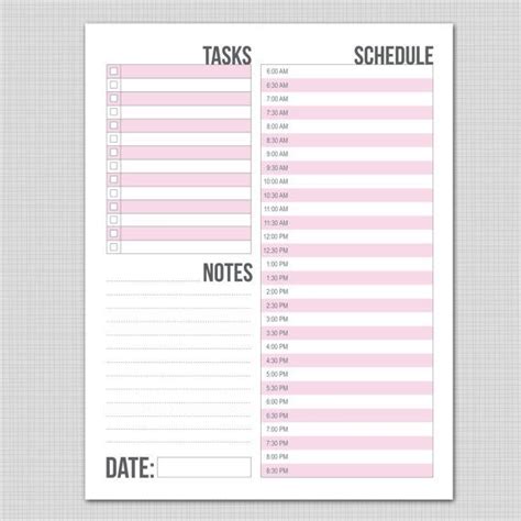 They're available as free printable attendance sheets in pdf and excel spreadsheet formats. Printable Daily Schedule - task list templates