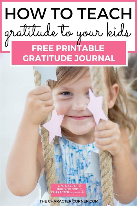 How To Teach Gratitude To Your Kids Free Printable Gratitude Journal